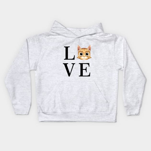 Love Cat Kids Hoodie by souw83